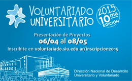 10ª Convocatoria Anual del Programa Voluntariado Universitario