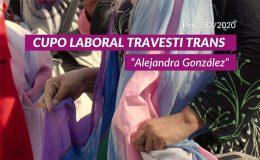 Nuevos ingresos del cupo laboral travesti-trans «Alejandra González»